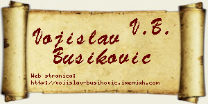 Vojislav Bušiković vizit kartica